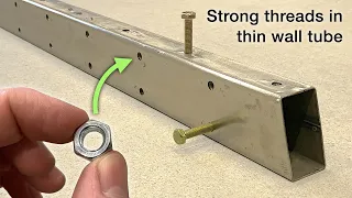 Welding nuts to the inside of steel tube