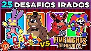 🎪🐻 DIGITAL CIRCUS vs FNAF | 25 DESAFIOS IRADOS | Só 2% das pessoas acertam todas! #macaquiz #quiz