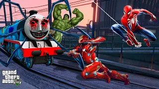 TENTANDO PARAR O THOMAS.EXE COM SUPER-HERÓIS NO GTA 5!