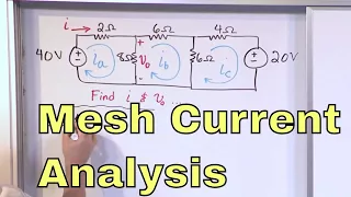 10 - Intro to Mesh Current Circuit Analysis (EE Circuits)