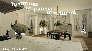 ♡ luxurious old money parisian apartment | 470k no large plot | bloxburg speedbuild ♡