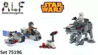 Lego Star Wars 75195 Ski Speeder vs First Order Walker Microfighters - Lego Speed Build Review