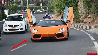 Driving Lamborghini Aventador With Doors Up / First Time In India / Crazy Acceleration