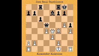 Alexander Alekhine vs Jose Raul Capablanca | World Championship Match, 1927 #chess