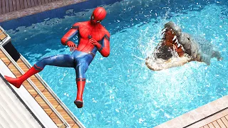 GTA 5 Epic Ragdolls Spiderman Jumps/Fails ep.18 (Funny Moments)