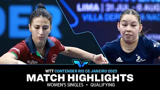 Anna Hursey vs Giorgia Piccolin | WS Qual | WTT Contender Rio de Janeiro 2023