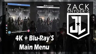 Zack Snyder's Justice League 4K Blu-Ray's Main Menu