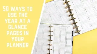 50 Ways to Use the Year At A Glance Pages In Your Planner