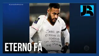 Neymar presta homenagem a Marília Mendonça após marcar gol na França