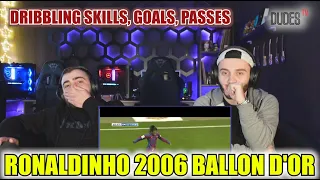 Ronaldinho 2006 👑 Ballon d'Or Level: Dribbling Skills, Goals, Passes | FIRST TIME REACTION