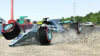 F1 2018 (F1 2017 Mod) - Crash Compilation #2