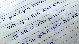 Inspirational and Motivational quotes Writing | Super clean English Handwriting