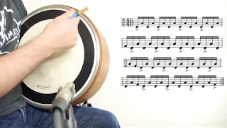 Bodhrán Lesson: Simple Time Grid Exercise