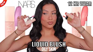 *new* NARS AFTERGLOW LIQUID BLUSH REVIEW + 12 HR WEAR TEST *oily skin* | MagdalineJanet
