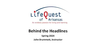 Behind the Headlines with John Brummett with special guest former AR Governor Asa Hutchinson Week 2