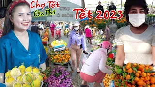 Chợ Tết Ô Môn Cần Thơ 2023 gặp Hót Gơ bán thịt heo quÁ trời đẹp