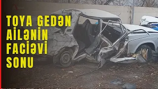 Ağcəbədidə Toya gedən ailə Qəzaya düşdü