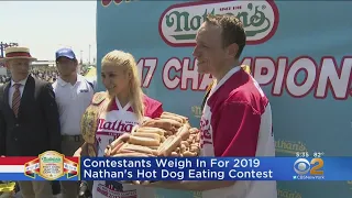 Weigh-In For Nathan's Hot Dog Eating Contest