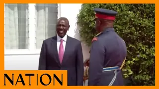 President Ruto chats with new Chief of Defence Force General Francis Ogolla at State House
