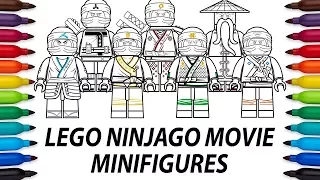 How to draw Lego Ninjago Movie minifigures - compilation video