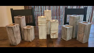 DIY rustic candle holders EASY and QUICK