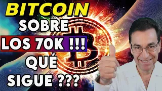 ¡¡Bitcoin sobre los 70K!!  ¿Qué sigue??  #halving #bullrun #blackrock