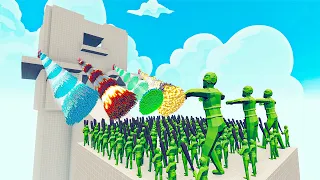 100x ALIEN + 3x GIANT vs 4x EVERY GOD - Totally Accurate Battle Simulator TABS