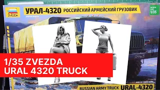 Zvezda 1/35 Ural-4320 Russian truck 3654: A look inside the box