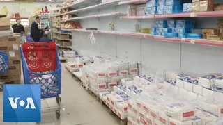 Shelves Emptied in Kosovo Supermarkets After COVID-19 Shutdown