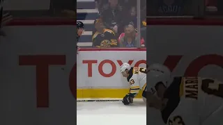 Wes McCauley with the hip check on Brad Marchand 🤣 #shorts
