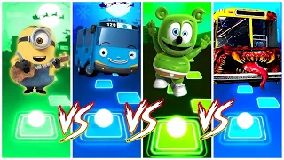 Minions   🆚 Tayo The Little Bus   🆚 Gummy Bear   🆚 Bus Eater -  Tiles Hop