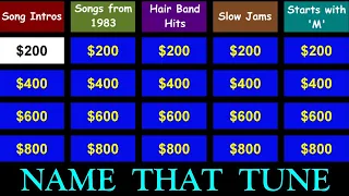 Guess the Song Jeopardy Style! | Quiz #2