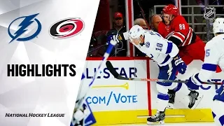 Каролина - Тампа-Бэй / NHL Highlights | Lightning @ Hurricanes 1/5/20