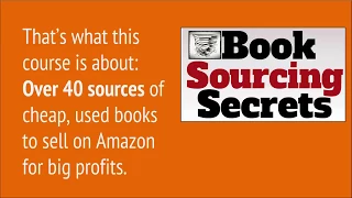 Book Sourcing Secrets - Amazon bookseller video course