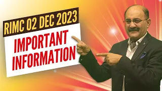 Important Information - RIMC Entrance Exam December 2023 | RIMC Form 2023 | RIMC Notification 2023