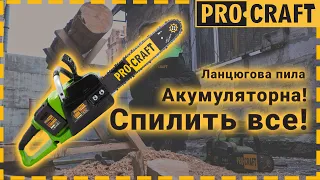 Стресс-тест НОВИНКИ от Procraft | Аккумуляторная цепная пила Procraft PCA40/2 из семейной линейки