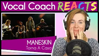 Vocal Coach reacts to Måneskin (Damiano David) - Torna a casa - Live Performance