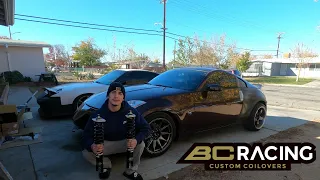 NEW WHEELS + BC Racing COILOVERS ON THE 350Z!!