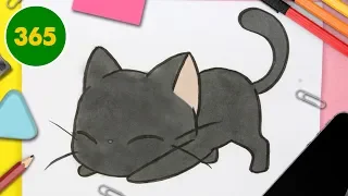 HOW TO DRAW A CUTE black cat KAWAII - special halloween