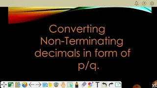 Writing Non Terminating Recurring Decimals In Form Of P/Q.