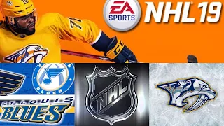 NHL 19 season mode: St. Louis Blues vs Nashville Predators (Xbox One HD) [1080p60FPS]