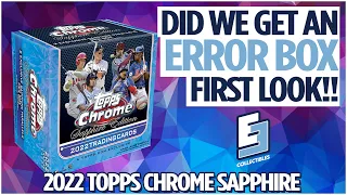 FIRST LOOK 2022 TOPPS CHROME SAPPHIRE MLB | ERROR BOX?!?!