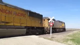 UP (Empty) Grain Train at Akron, IL - April 14, 2016