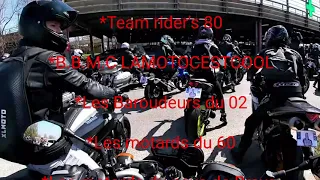 regroupement pour manif moto à Amiens