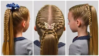 2 Quick and Easy braided hairstyles |  Back to School ★ Little girls hairstyles #87 #LGH