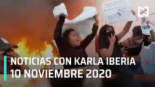 Las Noticias con Karla Iberia - Programa Completo: 10 de Noviembre 2020