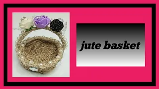 jute craft idea easy l jute mini basket l reuse plastic bottle l jute craft l art & crafts by hamda