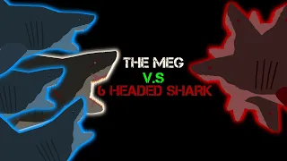 The Meg vs 6 Headed Shark (Sticknodes Animation)