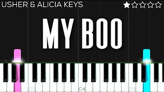 Usher, Alicia Keys - My Boo | EASY Piano Tutorial