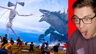 Reacting To GODZILLA vs SIREN HEAD (In Real Life)